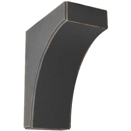 Ekena Millwork 5 1/4"W x 10"D x 12"H Clarksville Wood Vintage Decor Bracket, Black BKTWD05X10X12CVBL